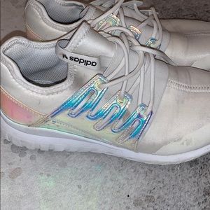 blue adidas shoes outfit